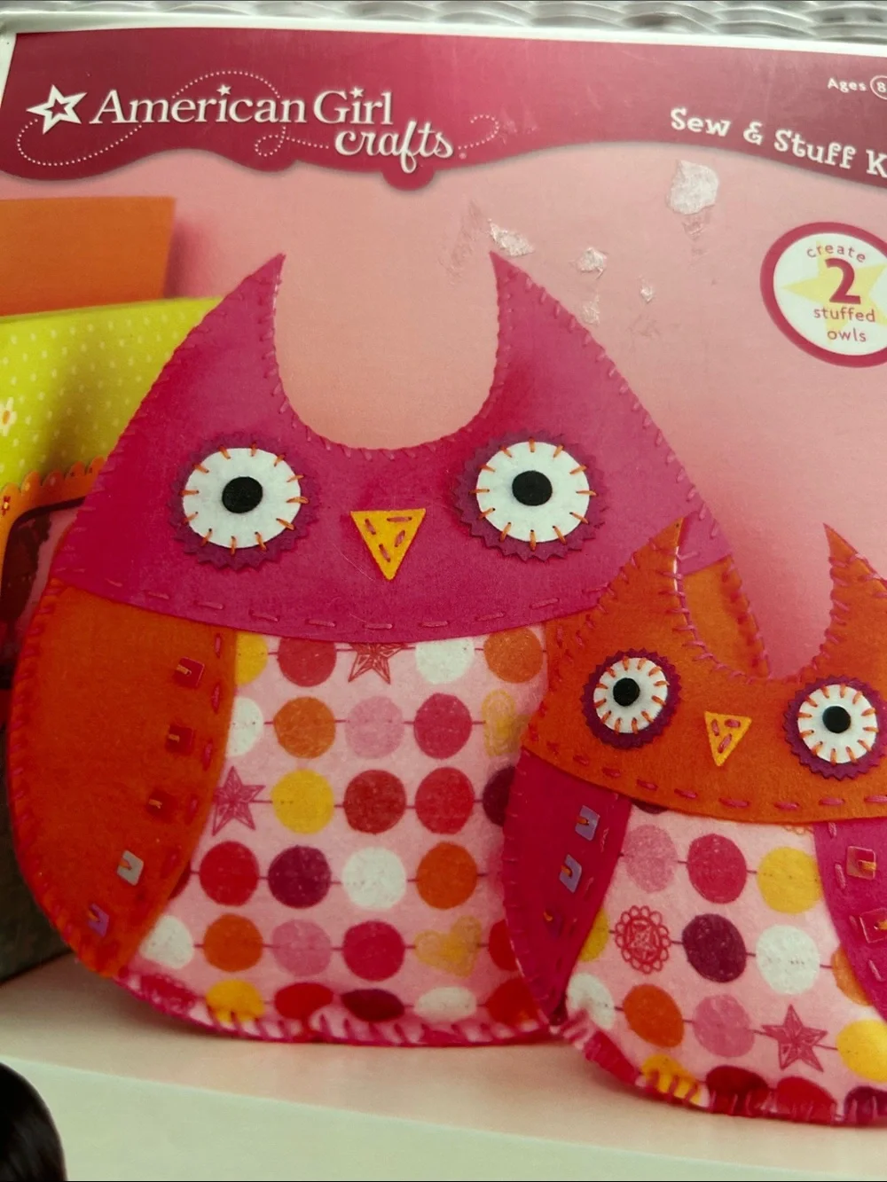 American Girl Sew & Stuff Kit - Pink and Orange Owl Plush Set